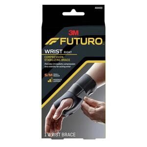 FUTURO Compression Stabilizing Wrist Brace, Right Hand Wrist Support, S/M - 1pk